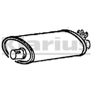 Средний глушитель выхлопных газов