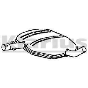 Средний глушитель выхлопных газов