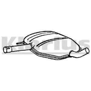 Средний глушитель выхлопных газов