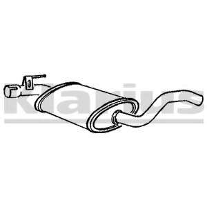 Средний глушитель выхлопных газов