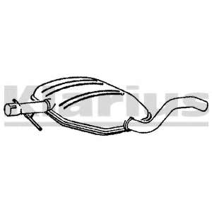 Средний глушитель выхлопных газов