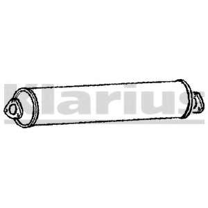 Средний глушитель выхлопных газов