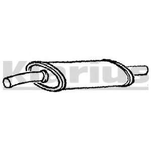 Средний глушитель выхлопных газов