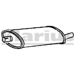 Средний глушитель выхлопных газов