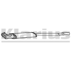 Средний глушитель выхлопных газов