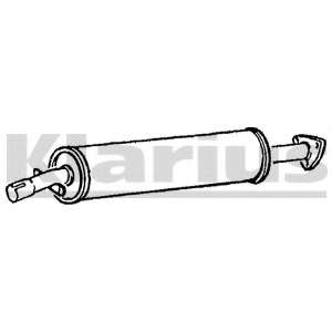 Средний глушитель выхлопных газов