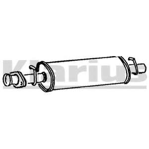 Средний глушитель выхлопных газов