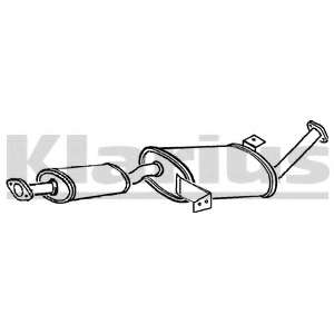 Средний глушитель выхлопных газов