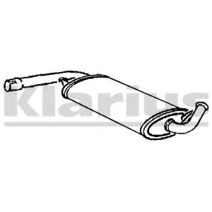 Средний глушитель выхлопных газов