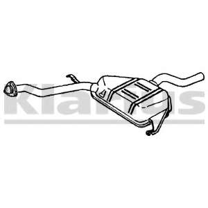 Средний глушитель выхлопных газов