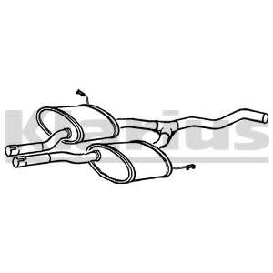 Средний глушитель выхлопных газов