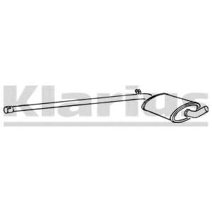 Средний глушитель выхлопных газов