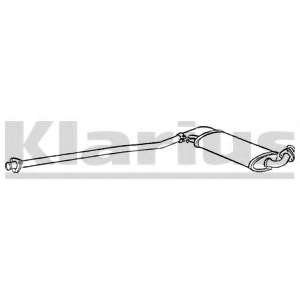 Средний глушитель выхлопных газов