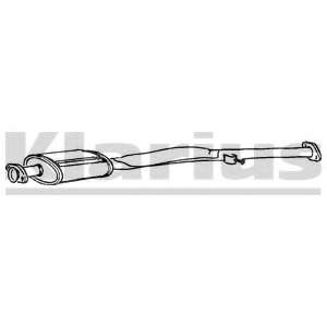 Средний глушитель выхлопных газов