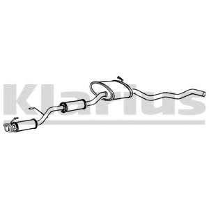 Средний глушитель выхлопных газов