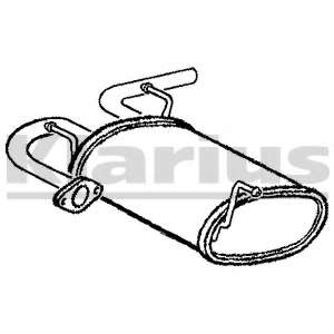 Глушитель выхлопных газов конечный