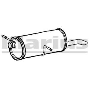 Глушитель выхлопных газов конечный