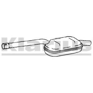 Средний глушитель выхлопных газов