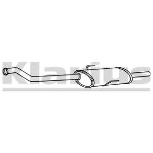 Средний глушитель выхлопных газов