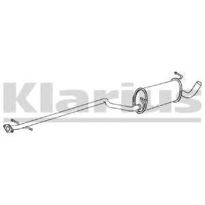 Средний глушитель выхлопных газов