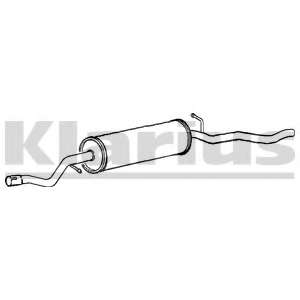 Средний глушитель выхлопных газов