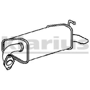 Глушитель выхлопных газов конечный