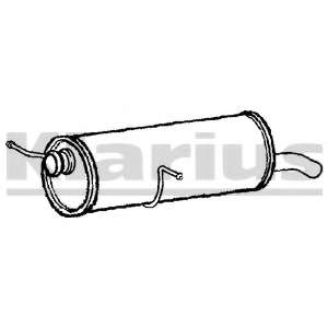 Глушитель выхлопных газов конечный