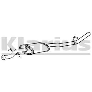 Средний глушитель выхлопных газов