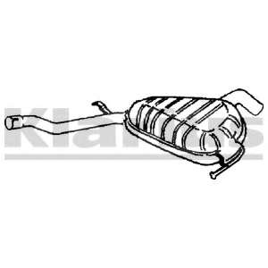 Средний глушитель выхлопных газов