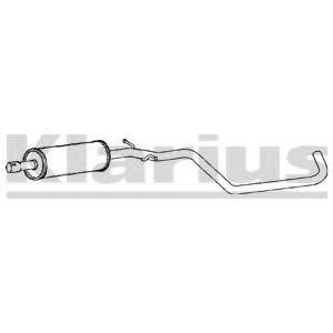 Средний глушитель выхлопных газов