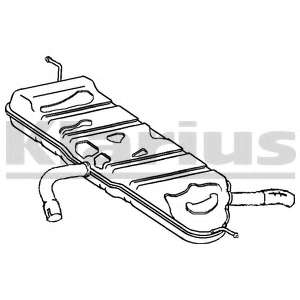 Глушитель выхлопных газов конечный