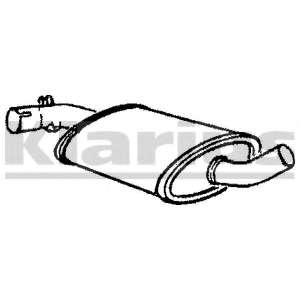 Средний глушитель выхлопных газов