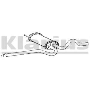 Средний глушитель выхлопных газов