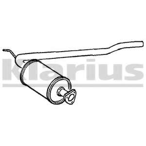 Средний глушитель выхлопных газов