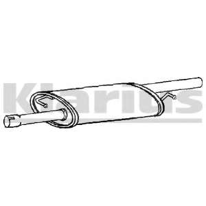 Средний глушитель выхлопных газов