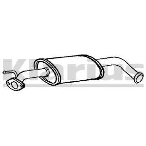 Средний глушитель выхлопных газов