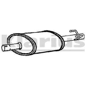 Средний глушитель выхлопных газов