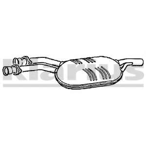 Средний глушитель выхлопных газов