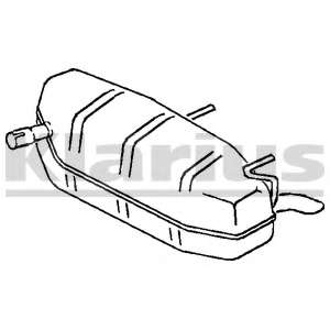 Глушитель выхлопных газов конечный