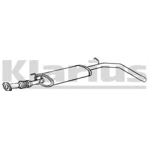 Средний глушитель выхлопных газов