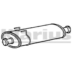 Средний глушитель выхлопных газов