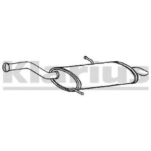 Глушитель выхлопных газов конечный