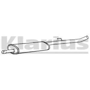 Средний глушитель выхлопных газов