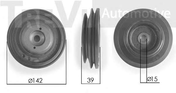 Ременный шкив, коленчатый вал