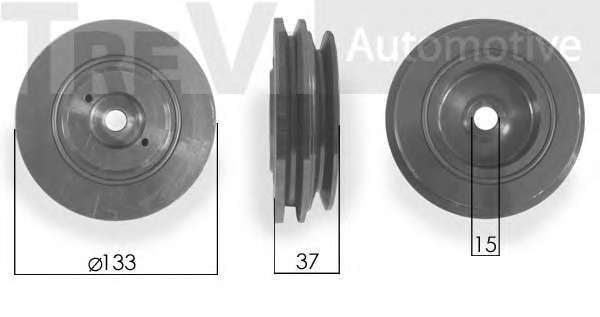 Ременный шкив, коленчатый вал