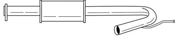 Средний глушитель выхлопных газов