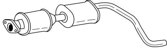 Средний глушитель выхлопных газов