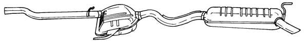 Глушитель выхлопных газов конечный
