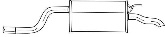 Глушитель выхлопных газов конечный
