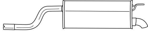 Глушитель выхлопных газов конечный
